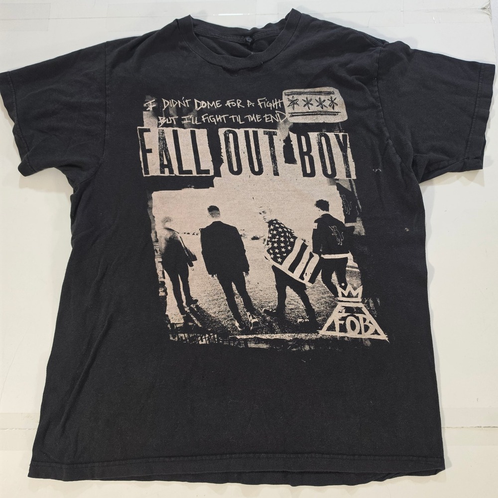 Fall Out Boy Boys of Zummer Tour 2015 T-Shirt Black Graphic Mens Medium M 5828